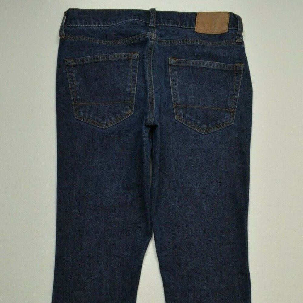 AEROPOSTALE Size 28 x 32‎ Mens SKINNY Leg LOW Rise DARK Wash Denim BLUE JEANS - Picture 3 of 10